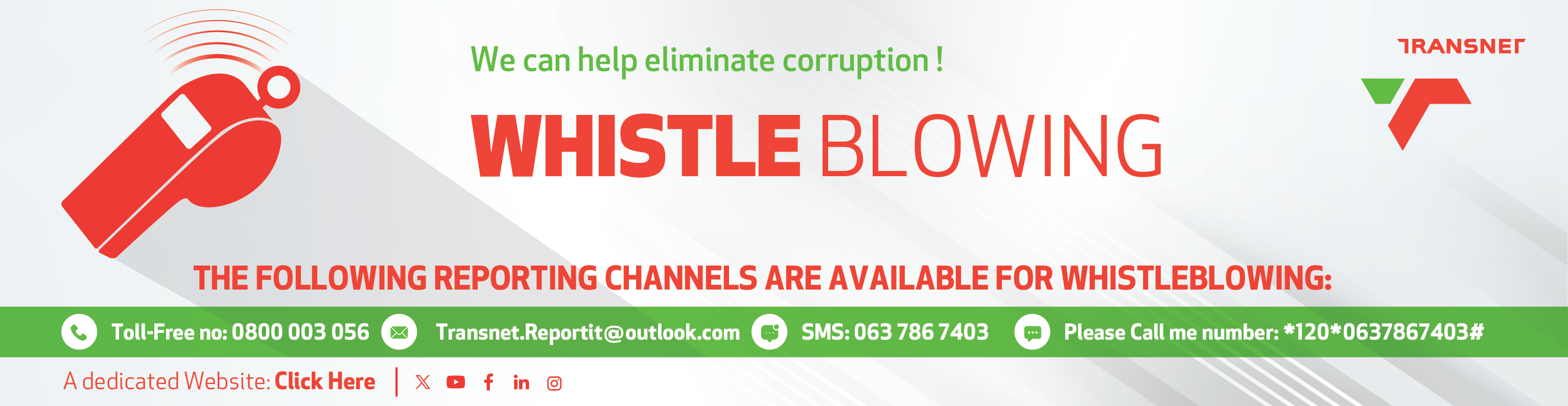 Whistle Blowing - We can help eliminate corruption